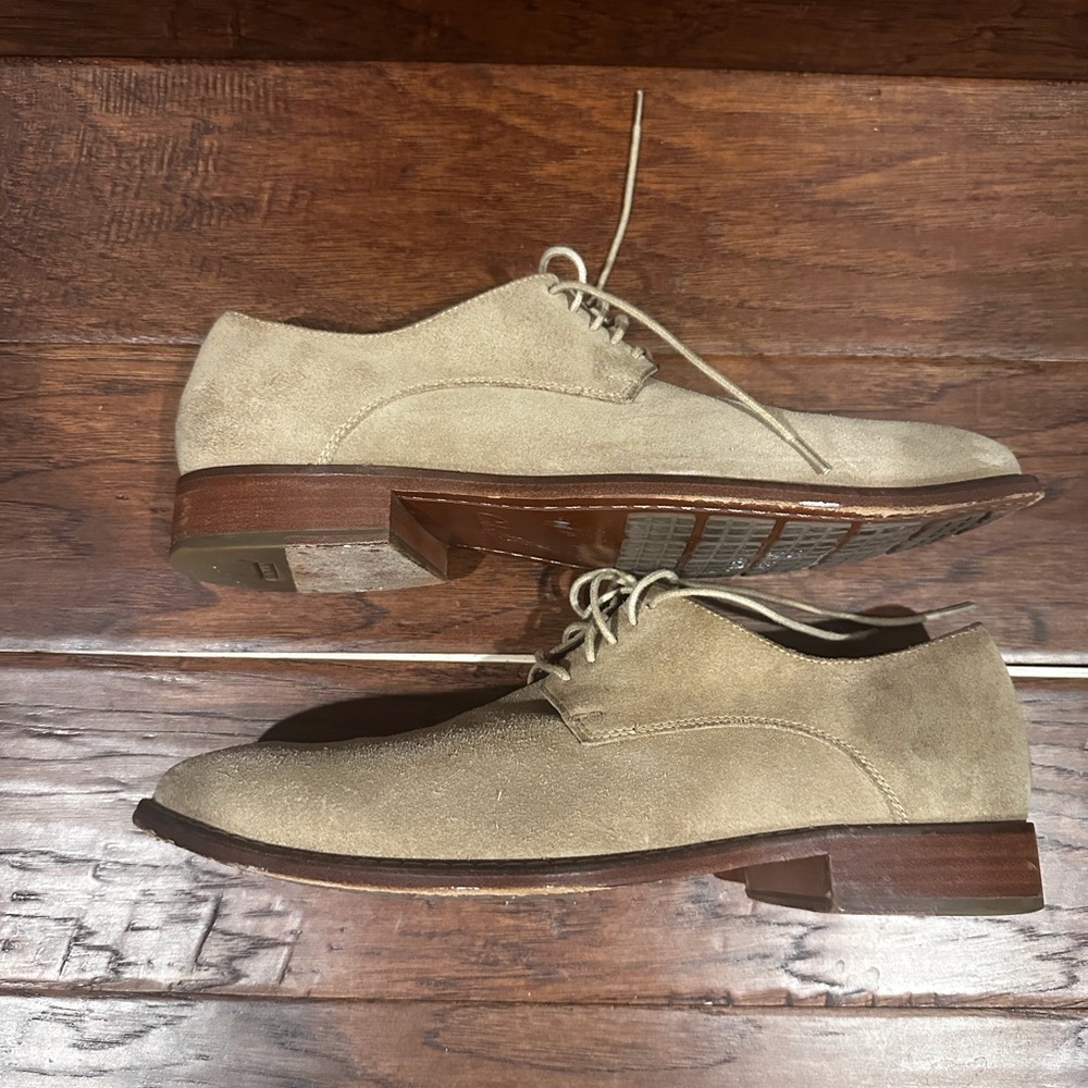 Cole Haan Beige Suede Oxfords